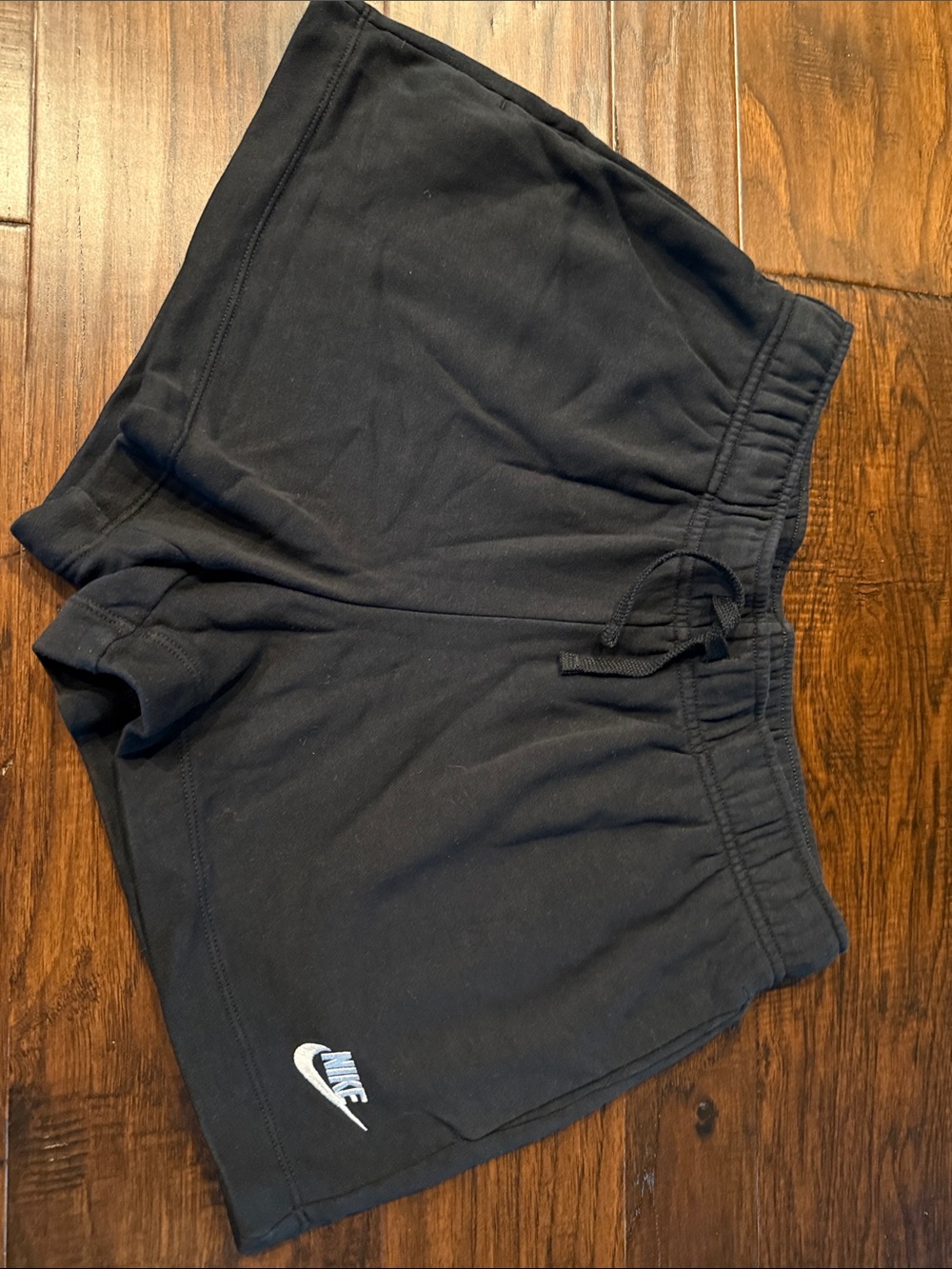 Nike Black Women’s Athletic Shorts with White Swoosh